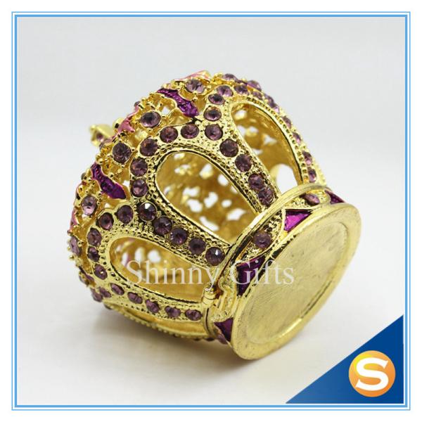 Luxury home decoration Crown shape wedding gifts personal Trinket box display SCJ273