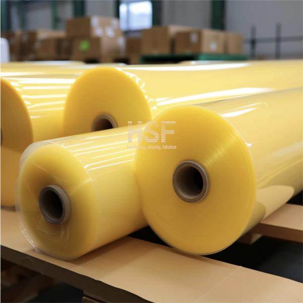 60 Microns Amarelo CPP película de polipropileno fundido resistente à abrasão