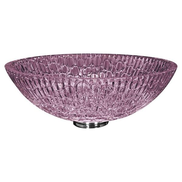 395mm Crystal Wash Basins Round 130mm Purple Bathroom Bowl Basin