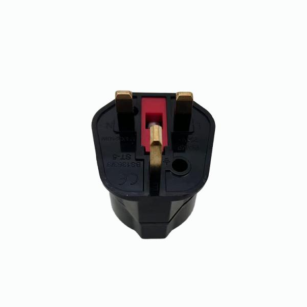 General-Purpose Adapter UK 3 Pin Plug with Fuse to EU Socket 2pin and Earth Contact CE Certified