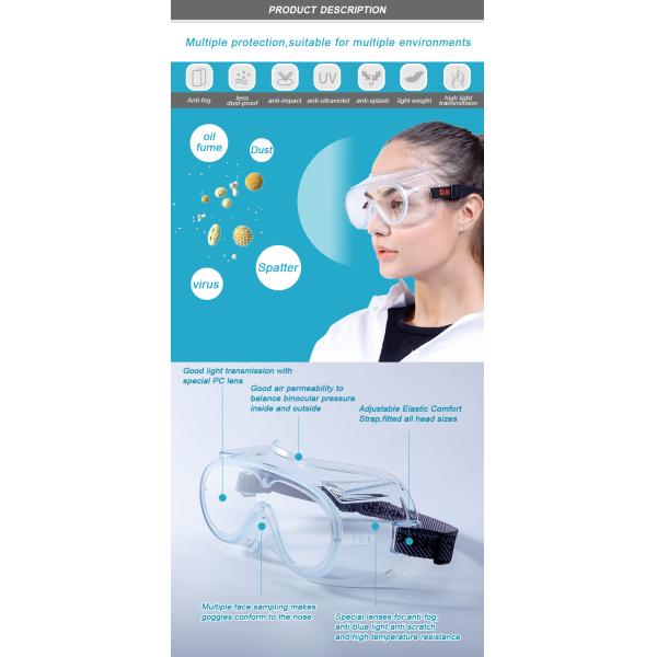 Adjustable Double Sided Anti Fog Medical Protective Goggle Anti Blue Light Eye Protector Motorcycle Ski Goggles