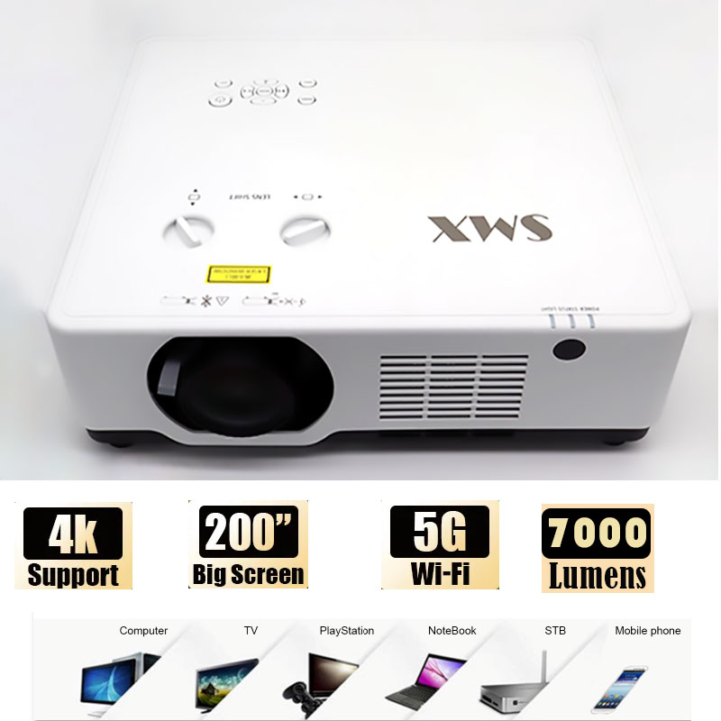 7000 луменов Домашние кинотеатры Проекторы 4K Full HD Трипл лазерные проекторы Длинный бросок