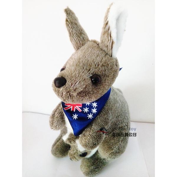 australian kangaroo with with flag bring baby brown plush stuffed toy pp cotton cheap economic animal toy lovery cartoon