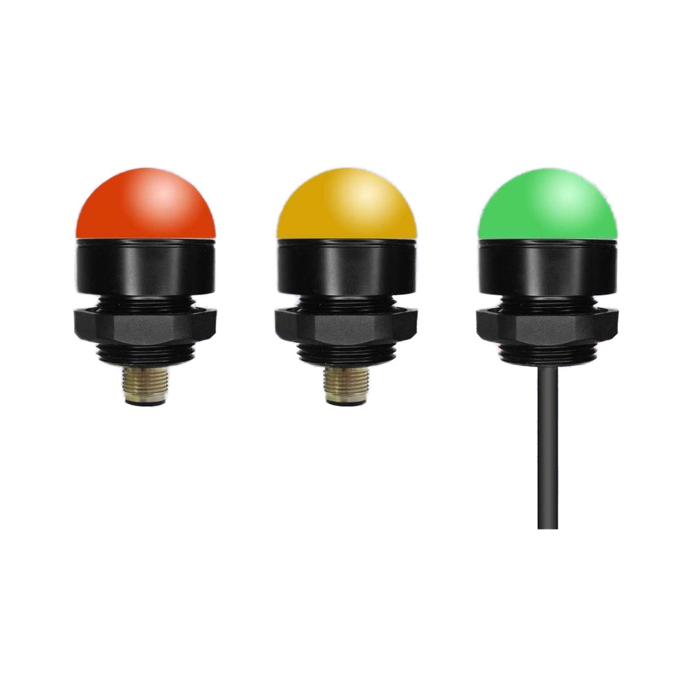 ONN M4B Hemispherical Tri Color Warning LED Indicator Light RGB 30/50/70/90mm