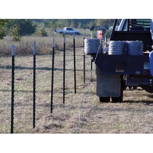Studded 6ft Green Painted Use Steel Fence Posts For Wood Fences / Garden Decoration