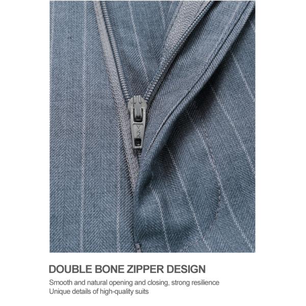 Men's 2 Pieces Business Outfit Vertical Striped Notch Lapel Single-breasted Two Buttons