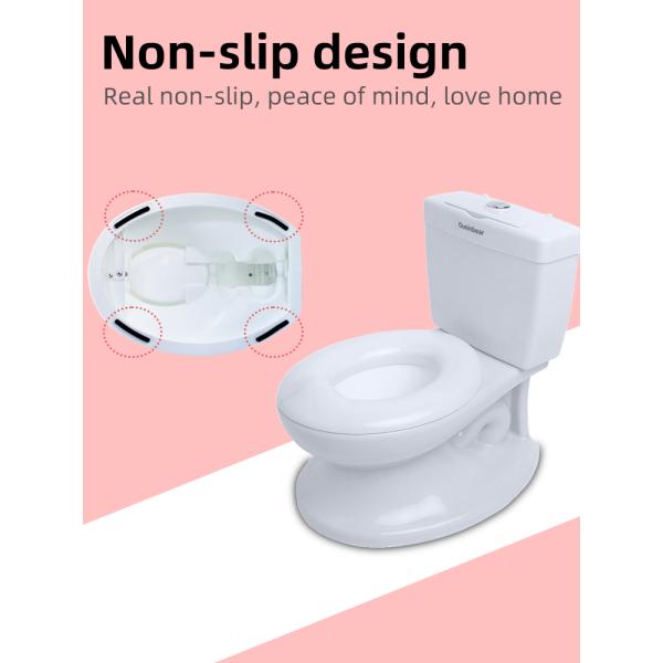 EN71 Certified Plastic Kids Toilet in White Pink Blue Ergonomic Design