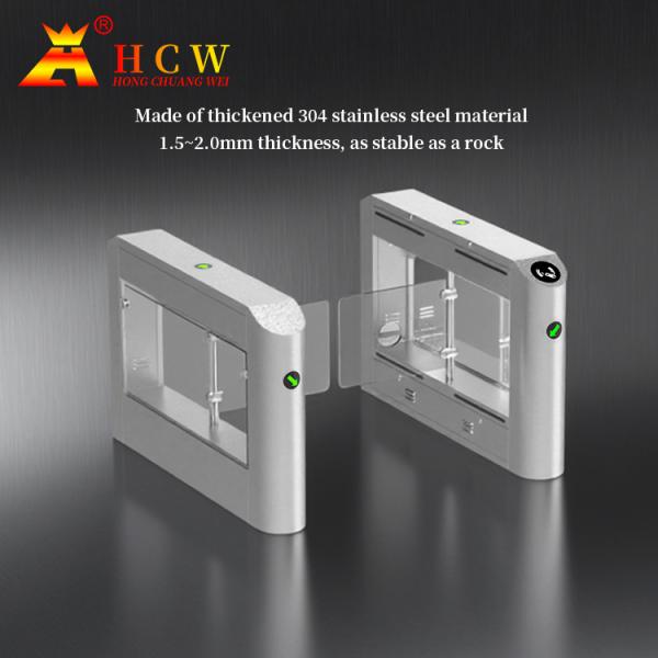 HCW SS304 Pedestrian Access Control  Barrier Turnstile Gate 3.6cm Card Reading