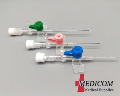 iv cannula catheter intravenous cannula with injection port and wings 14G 16G 18G 20G 22G 24G 26G sterile by eo gas
