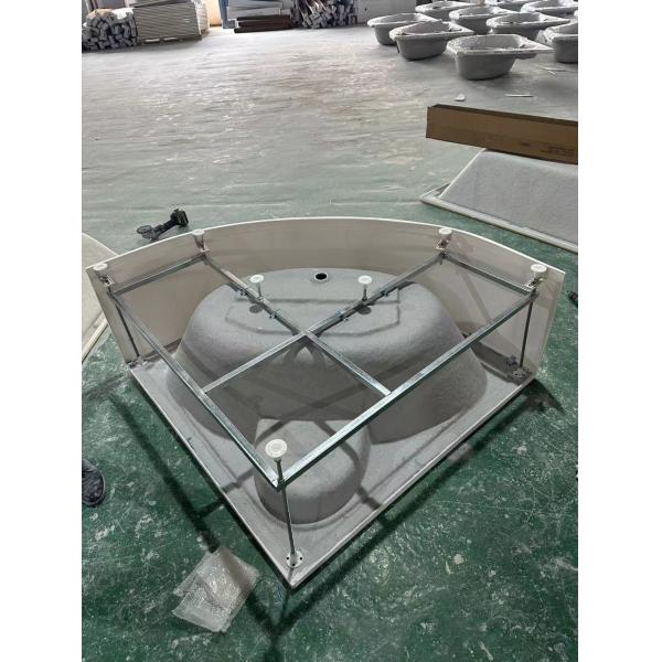 Customization Left Corner Acrylic Bathtub with Separatable Front Panel Built in Tub