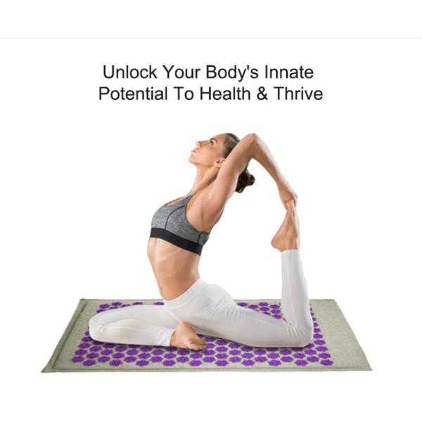 Coconut Fiber Yoga Acupuncture Mat Set For Foot Back Neck Pain Relief