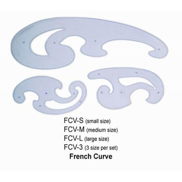 Metal plástico de la plantilla de la curva francesa o artículos compuestos madera de los efectos de escritorio de los niños