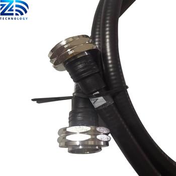 Customized length 1/2 super flexible din male to din male straight connector 7/16 male Jumper cable