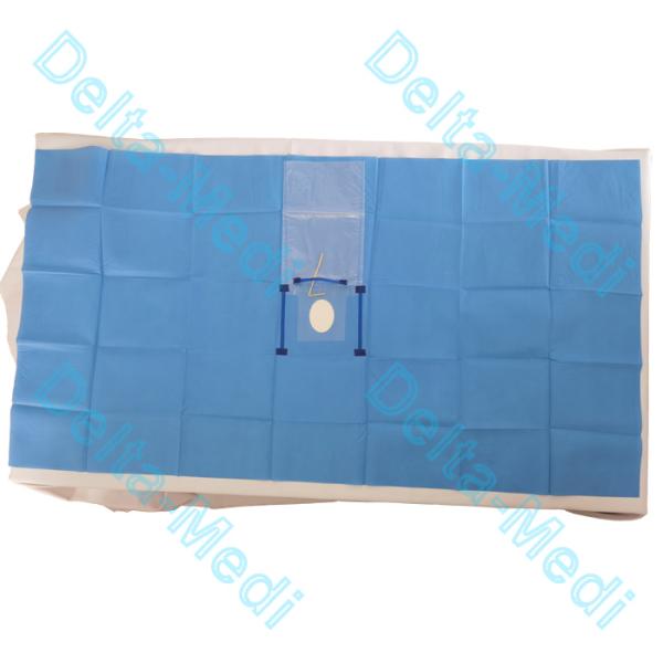 Surgical Fenestration Eye Sheet Drape With Integrated Fluid Collection Bag