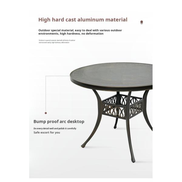 OEM Cast Aluminium Leisure Dining Table And Chairs Set For Outdoor Garden