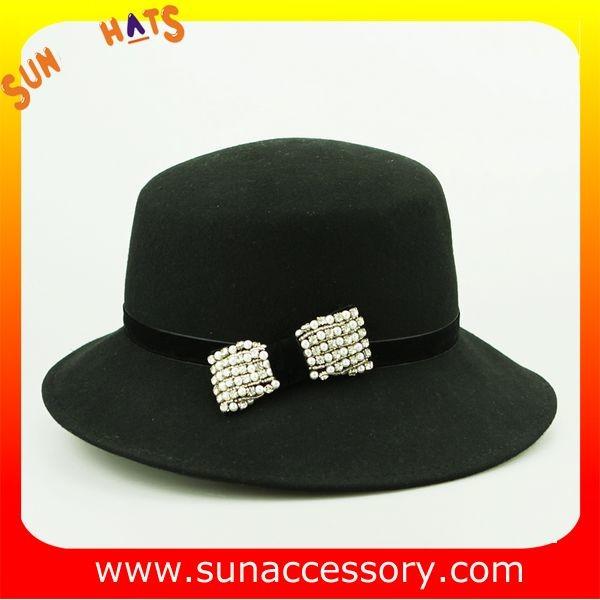 1403  hot sale mid brim hats wholesale for ladies,100% Australia wool felt hats