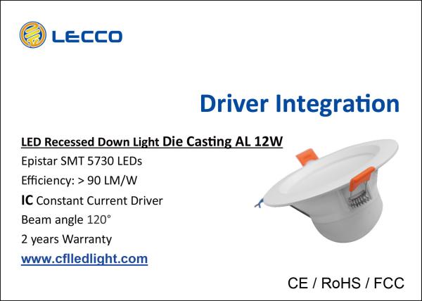 Recessed Energy Saving LED Downlight , Led Retrofit Recessed Lighting 100LM / W