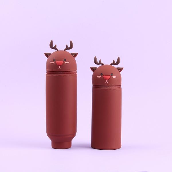 Многофункциональный 2-в-1 силиконовый карандаш держатель сумка легко очистить школьные канцелярские принадлежности для детей канцелярские принадлежности для рождественского подарка