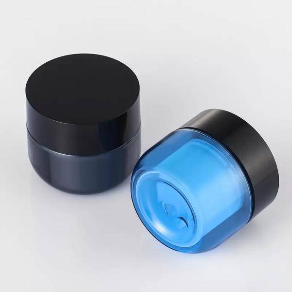 O corpo do frasco do pó do creme de cara do produto comestível põe manteiga o recipiente de empacotamento da parede dobro cosmética