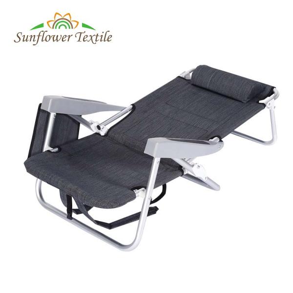 65*57*83cm Folding Lounge Beach Chair Aluminum Tube 600D Oxford Cloth Plastic Handrail
