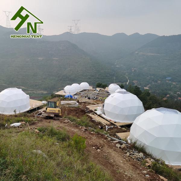 UV Resistance Hotel Glamping Geodesic Dome Tent For 10 Person