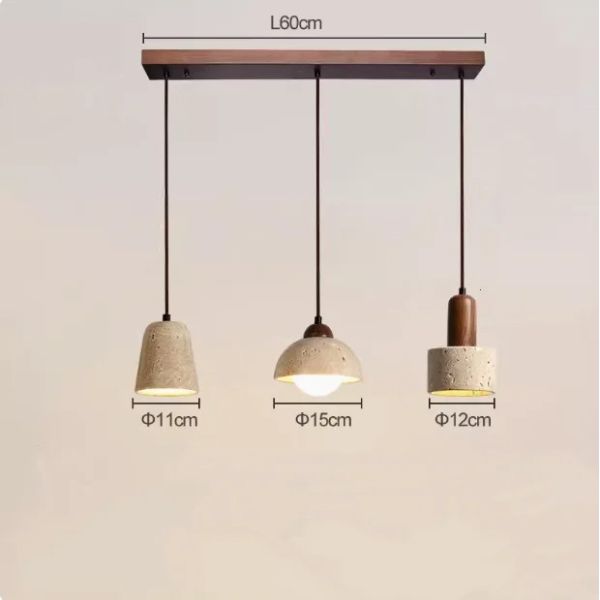 Wabi Sabi Pendant Light Designer Retro Stone Light Bedroom Bedside Dining Lights（WH-AP-676）