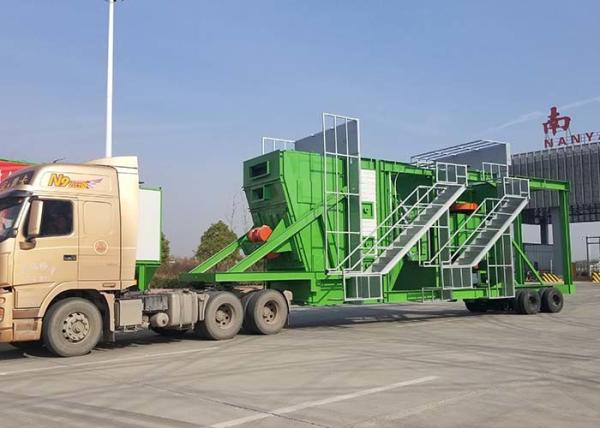 80TPH Batch Type Mobile Drum Mix Plant High Work Efficiency CE Certification