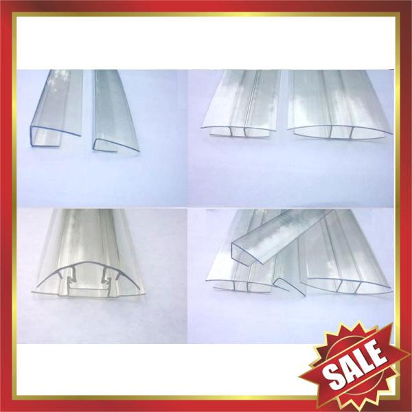 high quality polycarbonate PC Buckle,PC Snap,PC Connector profile for polycarbonate board