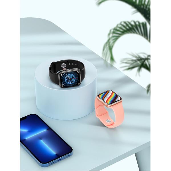 Stainless Steel Bright Shell Smart Wristband Watch 200mAh Battery T900 Pro Max Big