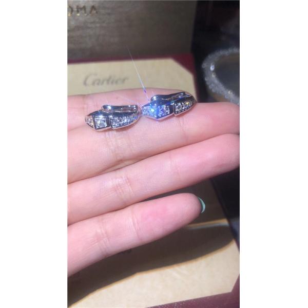 Luxury jewe factory serpenti series earring 18k white gold yellow gold rose gold diamond  Earring B Snake Earrings