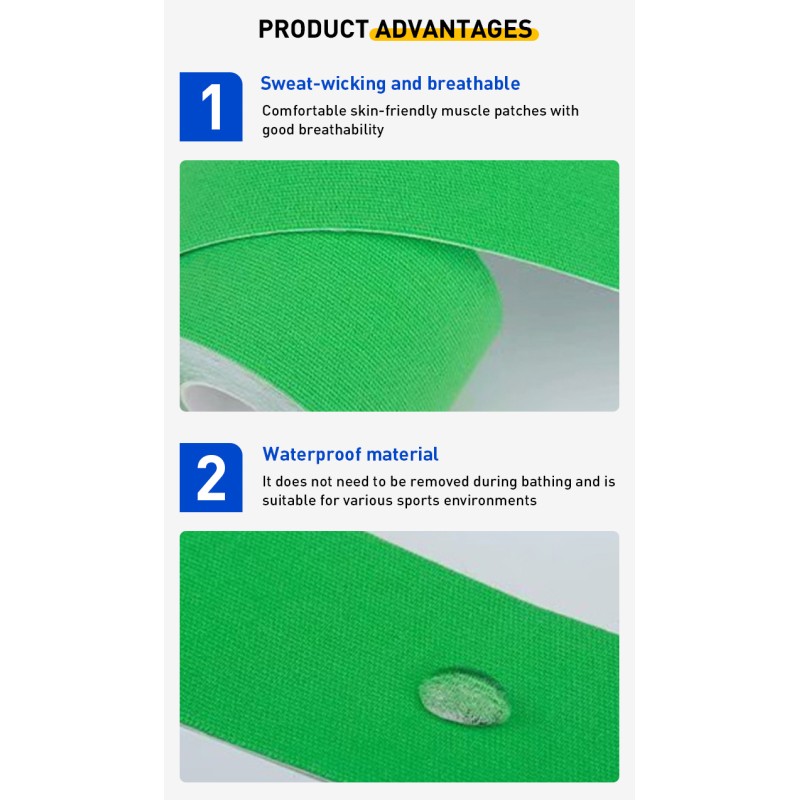 Sweat Resistant Sports Tape Waterproof Athletic Tape For Injury Prevention & Healing