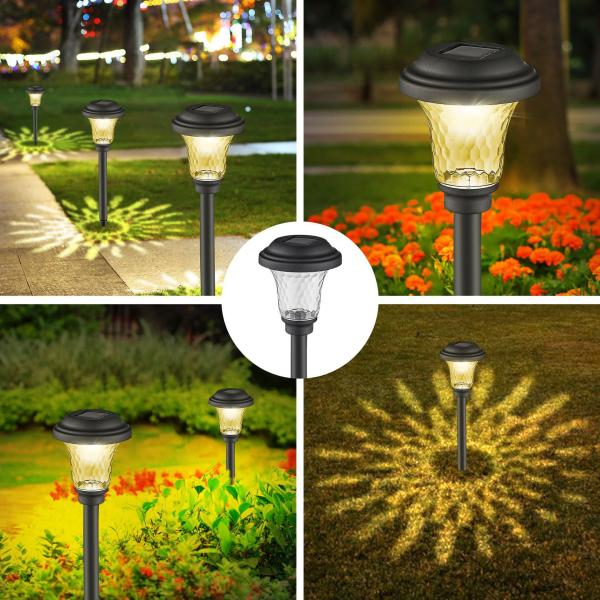 Modern Outdoor Luminaires Solar Flame Garden Light for Courtyard Dynamic Simulation