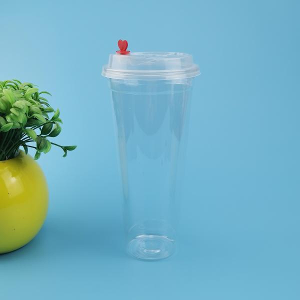 Label de moulage 550ml dans la tasse en plastique de 700ml CIQ Straw Hole pp