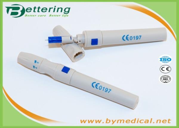 Security Sterile Blood Lancet Pen , Diabetes Lancing Device With Adjustable Dial