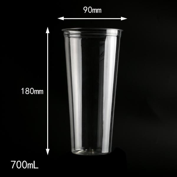 Custom printing juice coffee milk tea cold drink take away cup clear PET disposable plastic cups with lids