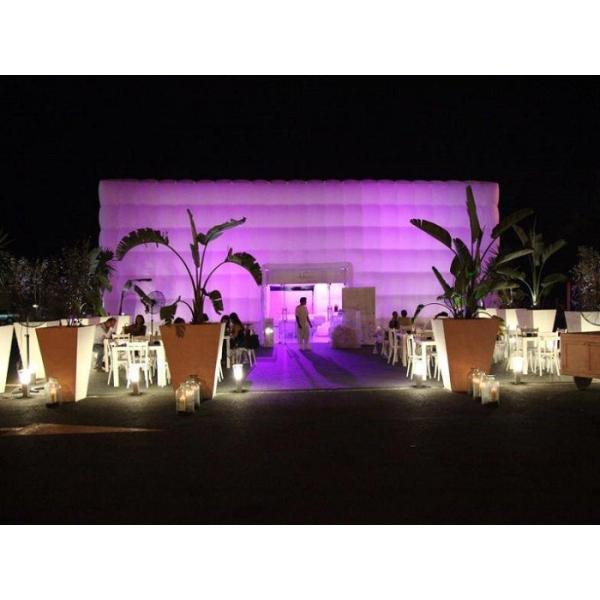 Шатер кубика гигантского пурпурового освещения раздувной напечатанный для выстав