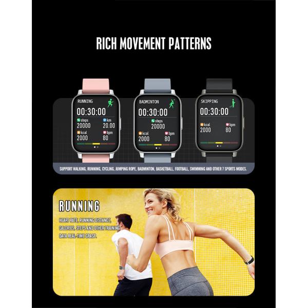 Нордический 52832 1.69in умный монитор здоровья управлением музыки дозора IOT спорта