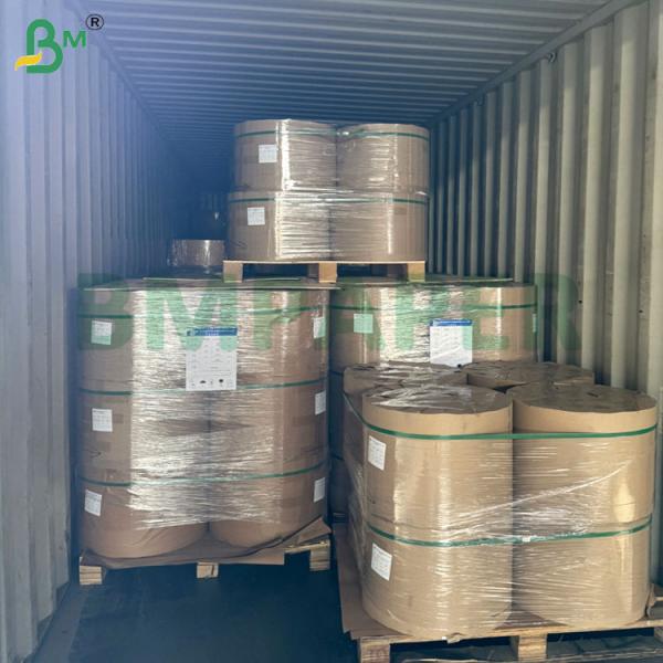 56gsm 370mm 380mm Roll Brown Fruit Bag Paper For Mango Protective