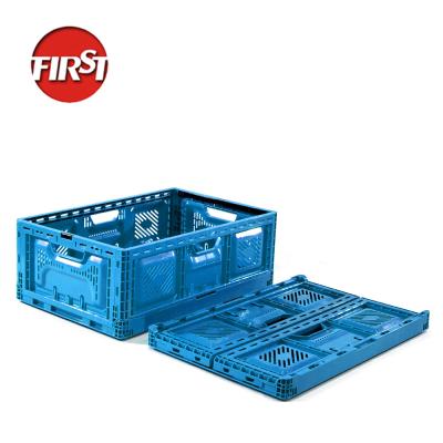 Caixa de plástico dobrável de 60x40x22cm para armazenamento de frutas