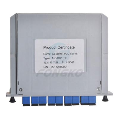 Adaptador 1x8 do PLC do acoplador Sc/Upc do divisor da fibra ótica de Blockless