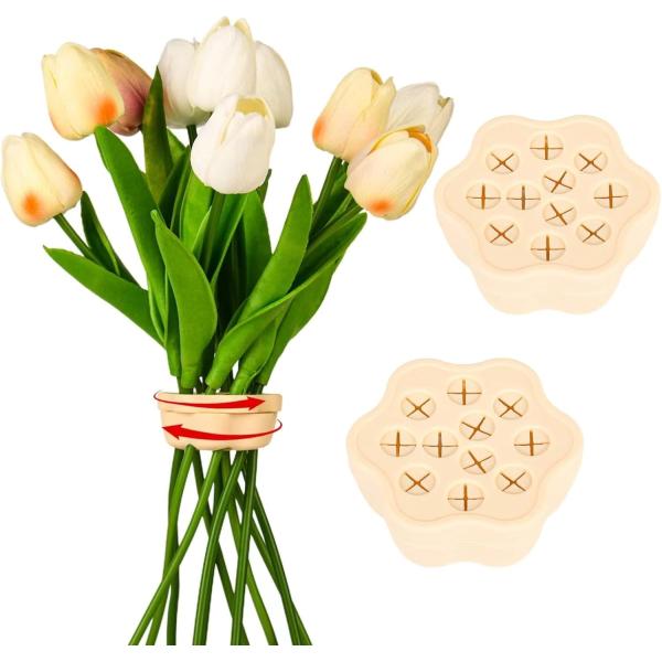 Silicone Spiral Ikebana Stem Holder, White Spiral Stem Holder Ring For Flowers, Upgraded Spiral Stem Holder For Vases, Spiral DIY Bouquet Twister Flower Arrangement Holder