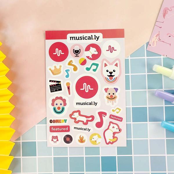 Laminating Custom Paper Stickers Cute Stationery Stickers 80gram For Prize Gift