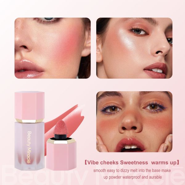 OEM Blush Liquid To Faced Shimmer Blush pink 6 Colors Tint Customization Blush Plate Long-lasting Natural Makeup
