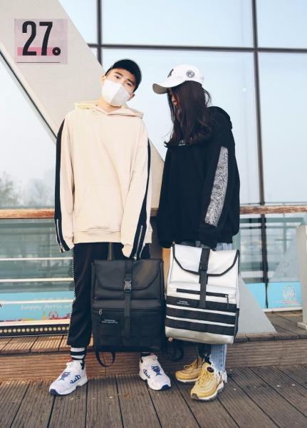 Schoolbag Korean version of campus couple backpack fashion joker high school students large backpack