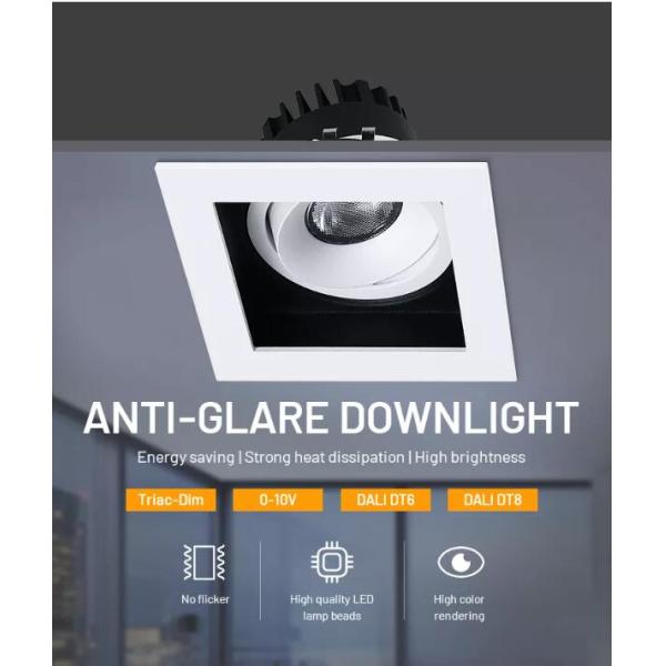 Квадрат формирует анти- УДАР Downlight СИД слепимости 7W с регулируемым углом пучка