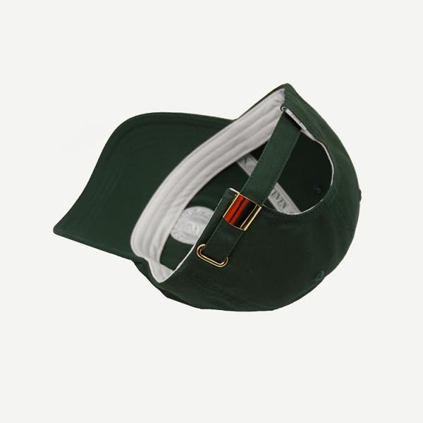 casquette de baseball 6-Panel, matériel respirable et durable, label et logo de broderie tissés par bandeau fait sur commande
