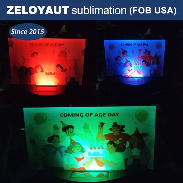 Eco-friendly Sublimation LED Solar Lamp Sign, Perfect for Outdoor Decor. Durable and Solar-powered for Sustainable Use.