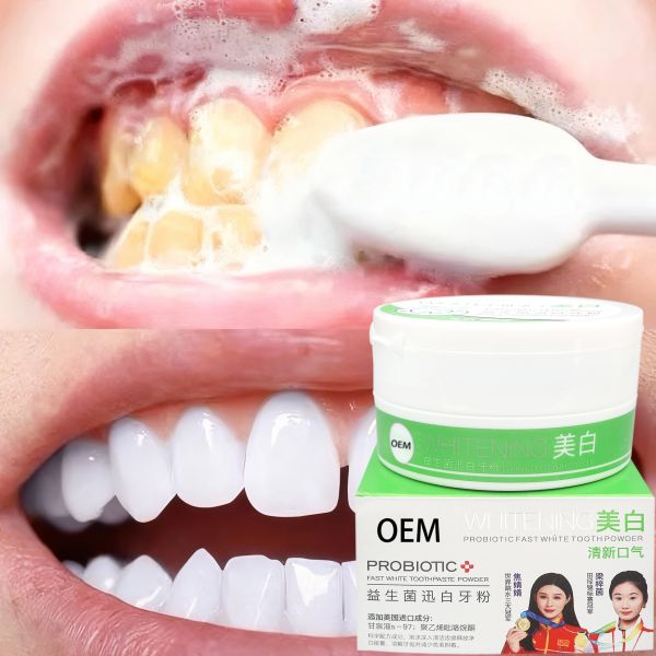 Wholesale Customized 7 Days White Probiotic Organic Mint Flavour Tooth Whitening Multi-Purpose Teeth Whitening Accessories