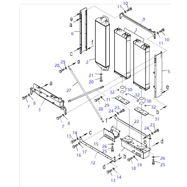 17A-03-41112 17A0341112 17A-03-41113 Core Bulldozer Spare Parts Fit KOMATSU D155A D155AX