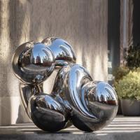 Escultura personalizada de nós de aço inoxidável com diversidade de material e acabamento